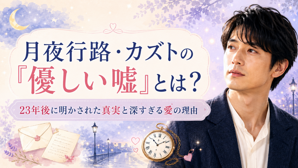 月夜行路・カズトの「優しい嘘」とは？23年後に明かされた真実と深すぎる愛の理由